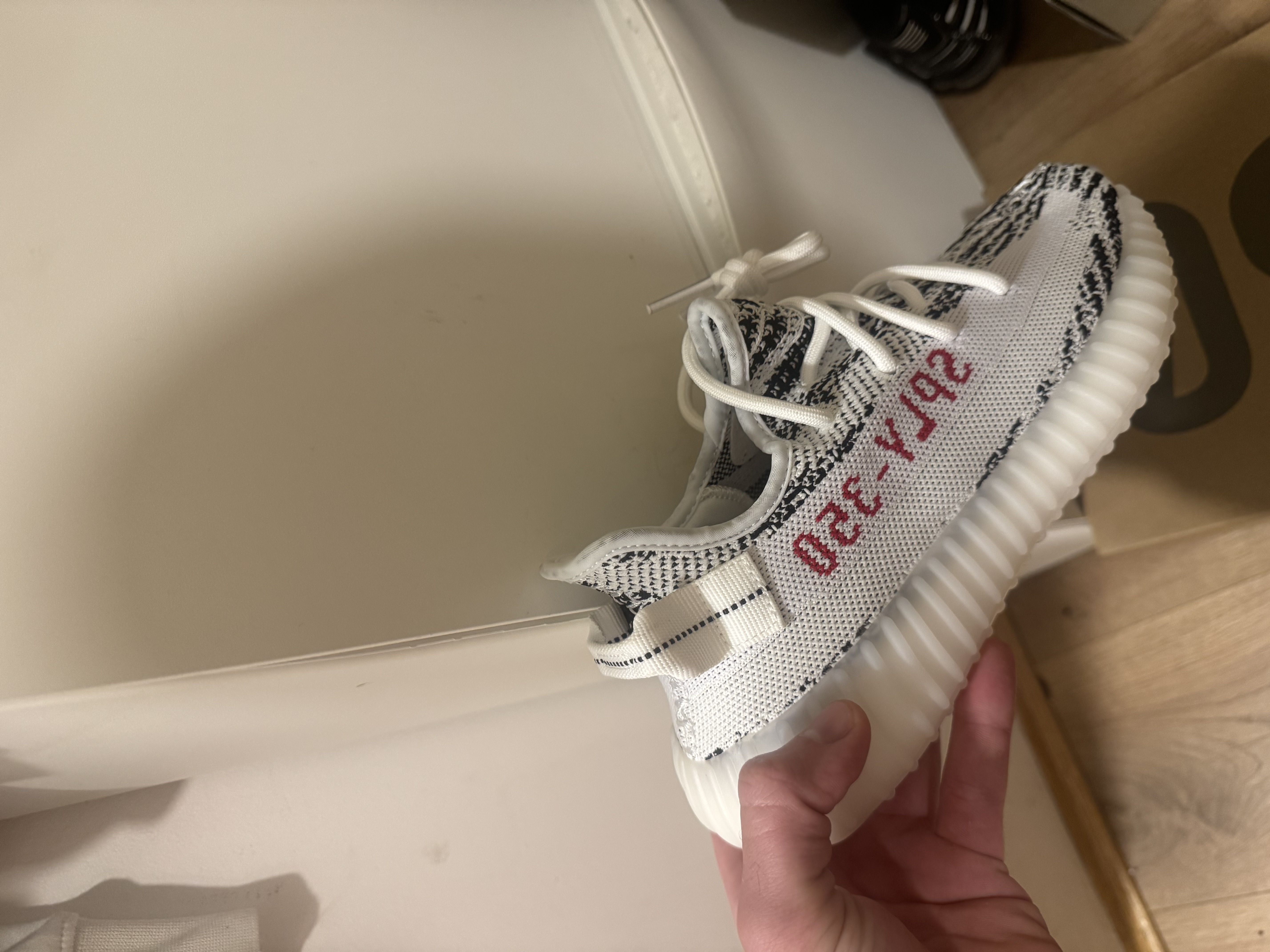 yeezy zebra size 14