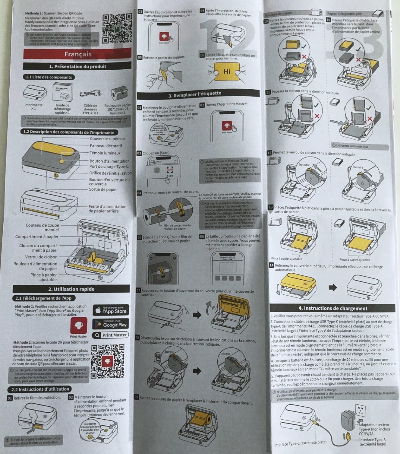 Phomemo M421 Bluetooth Thermal Label Maker | Portable \u0026 Efficient, image size:1327x1505